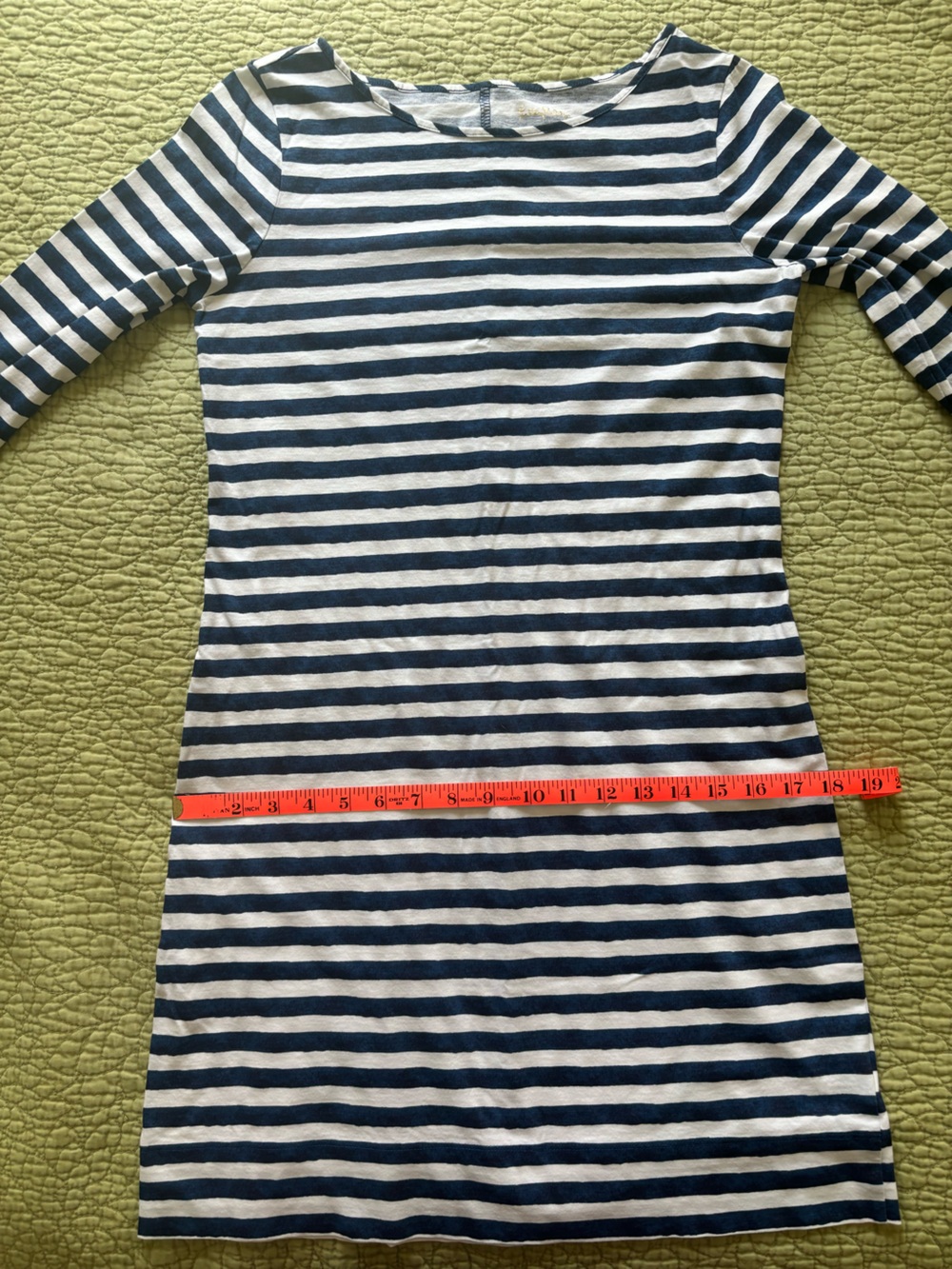 Lily Pulitzer Casual Dress Blue & White Stripe 3/4 Sleeve S - Picture 8 of 11